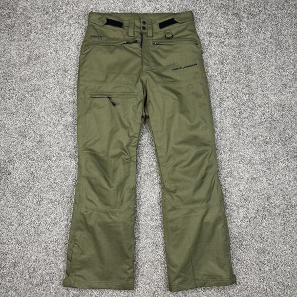 Under Armour Storm Infrared Cold Weather Gear Vented Pants Green Size S - Picture 1 of 13